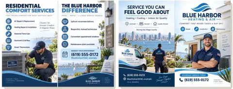 Bi-fold brochure — Blue Harbor