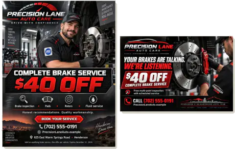 Promotional ad pair — Precision Lane