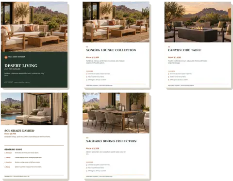 Mini product catalog — Mesa Verde