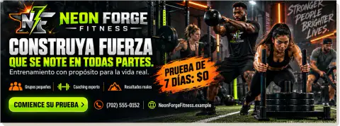 Banner para sitio web — Neon Forge Fitness