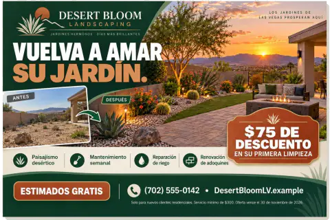 Postal promocional — Desert Bloom Landscaping
