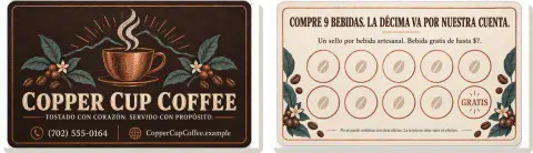 Tarjeta de lealtad — Copper Cup Coffee