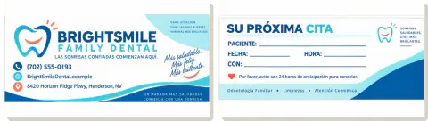 Tarjeta de cita — BrightSmile