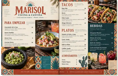 Menú de restaurante — Marisol